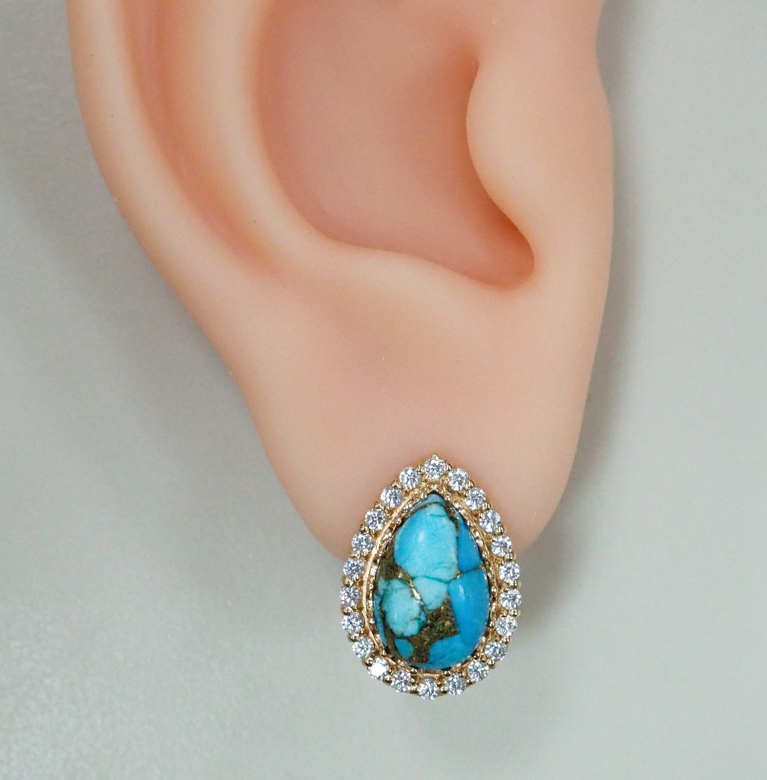 Серебряные серьги с бирюзой
